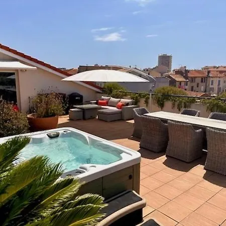 Patio D'azur Toit Terrasse De Gamme 3 Ch Jacuzzi Coeur De Et Apartment *